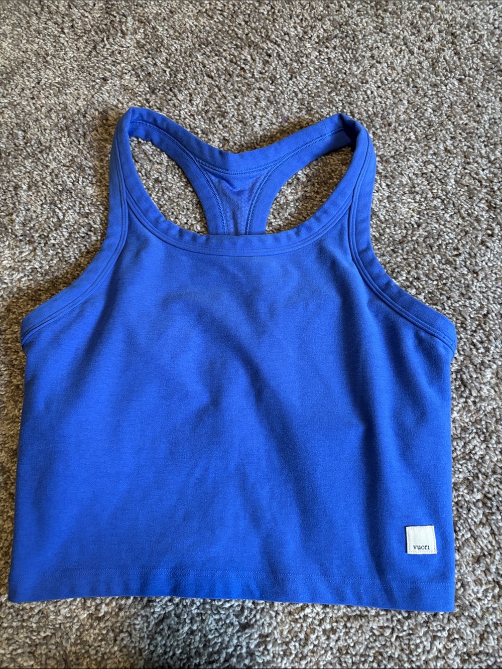Vuori Women’s Racerback Crop Tank Top - Blue
